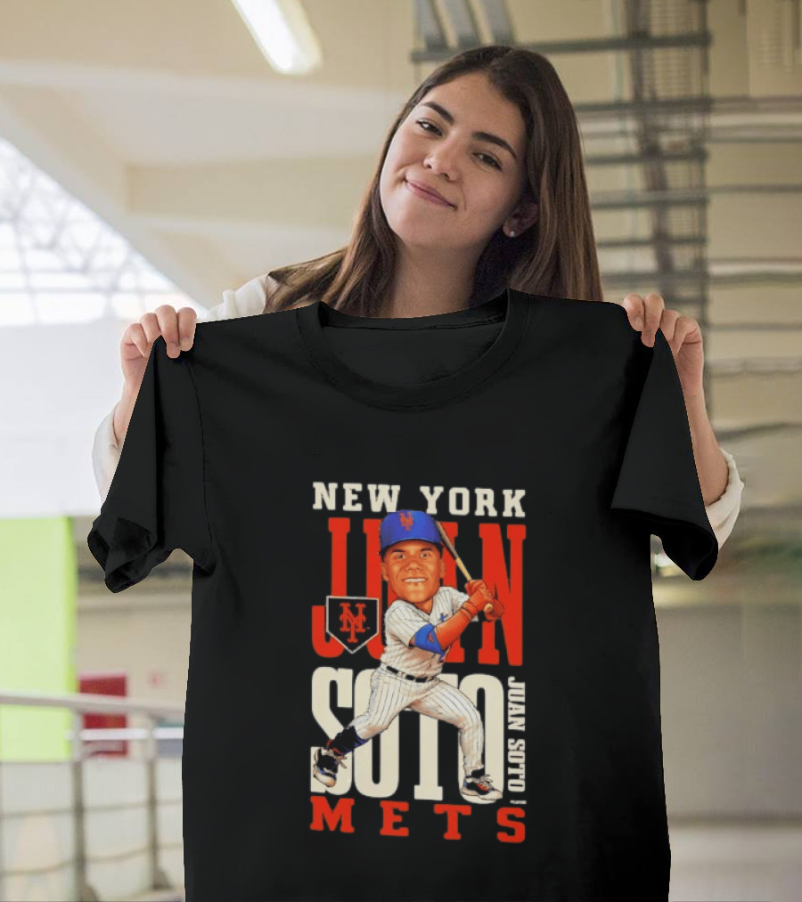 New York Mets Juan Soto Caricature MLB Baseball T-Shirt
