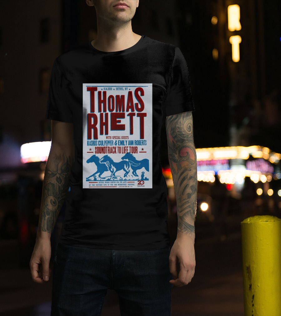 Thomas Rhett Bethel NY 2026 Soundtrack To Life Tour Kashus Culpepper Emily Ann Roberts T-Shirt