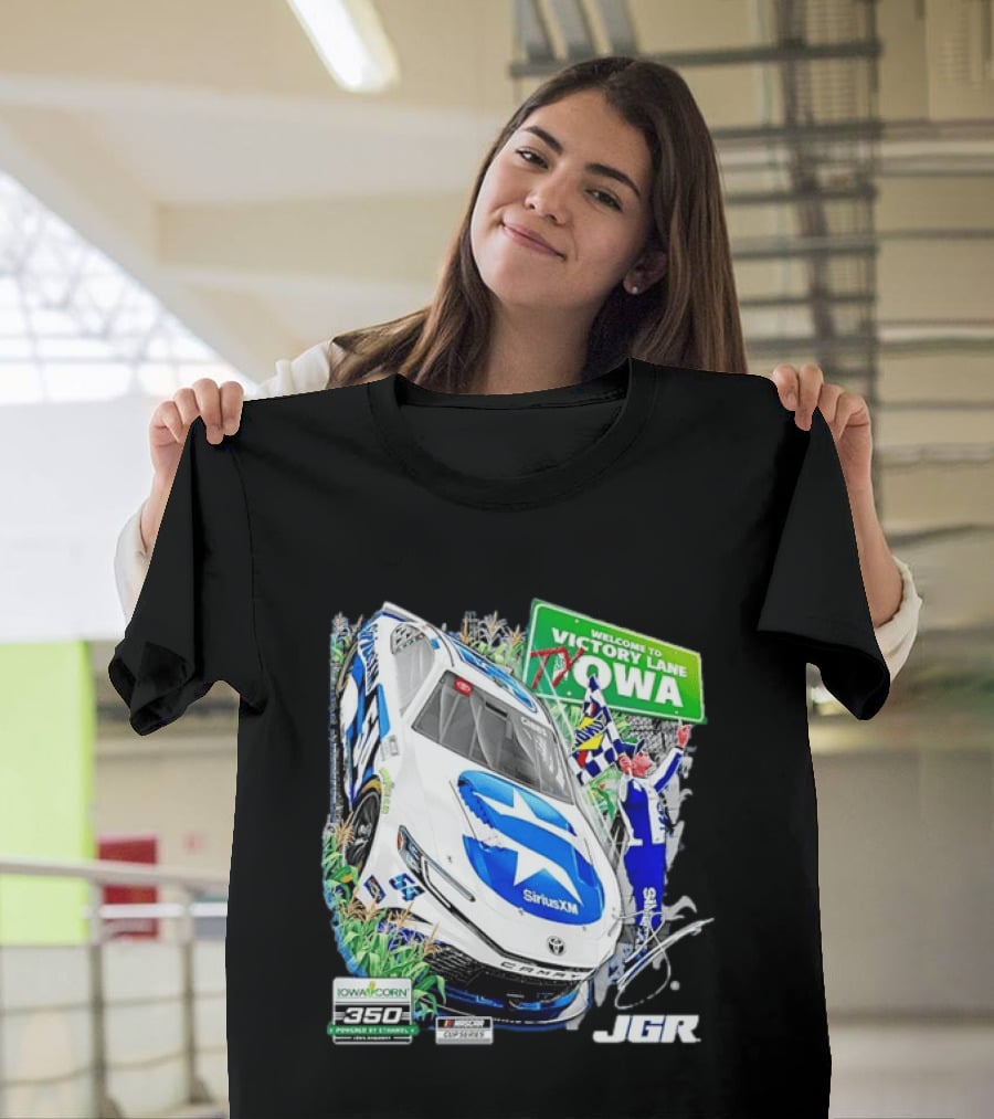 Ty Gibbs Welcome To Victory Lane Iowa Corn 350 NASCAR Cup Series JGR T-Shirt