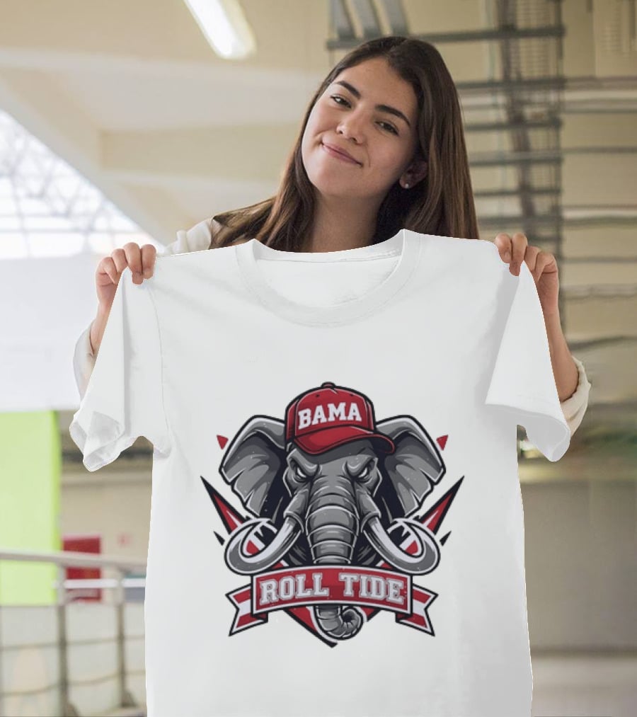 Bama Roll Tide Elephant Alabama Crimson Tide Fan T-Shirt