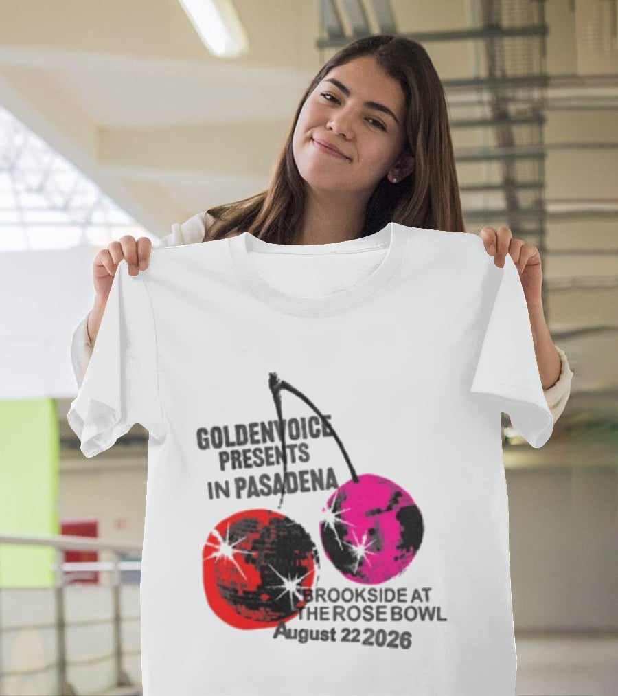 Goldenvoice Presents Pasadena Brookside At The Rose Bowl August 22 2026 Disco Cherry Baby T-Shirt