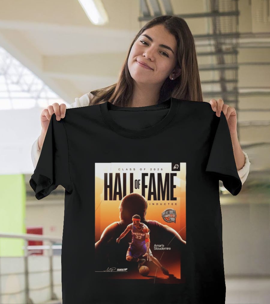 Class Of 2026 Hall Of Fame Inductee Amar'e Stoudemire Phoenix Suns Basketball T-Shirt
