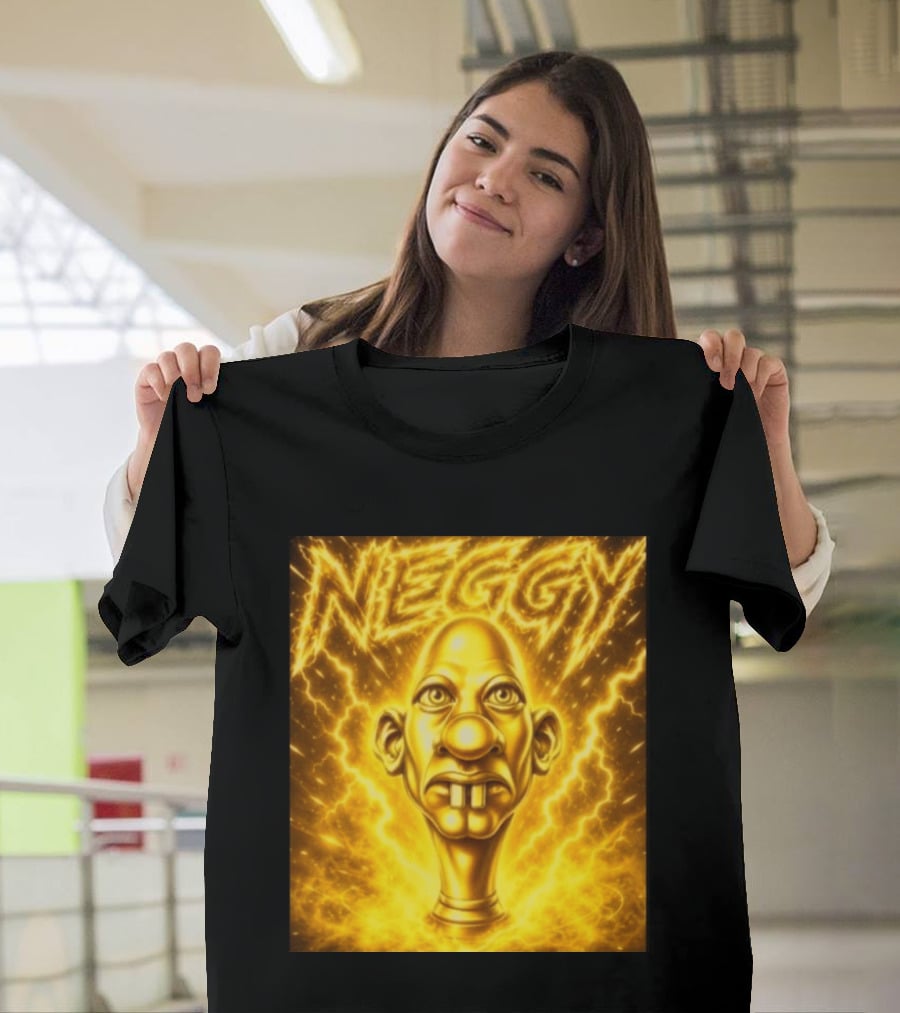NEGGY Electric Manny Golden Lightning Face T-Shirt