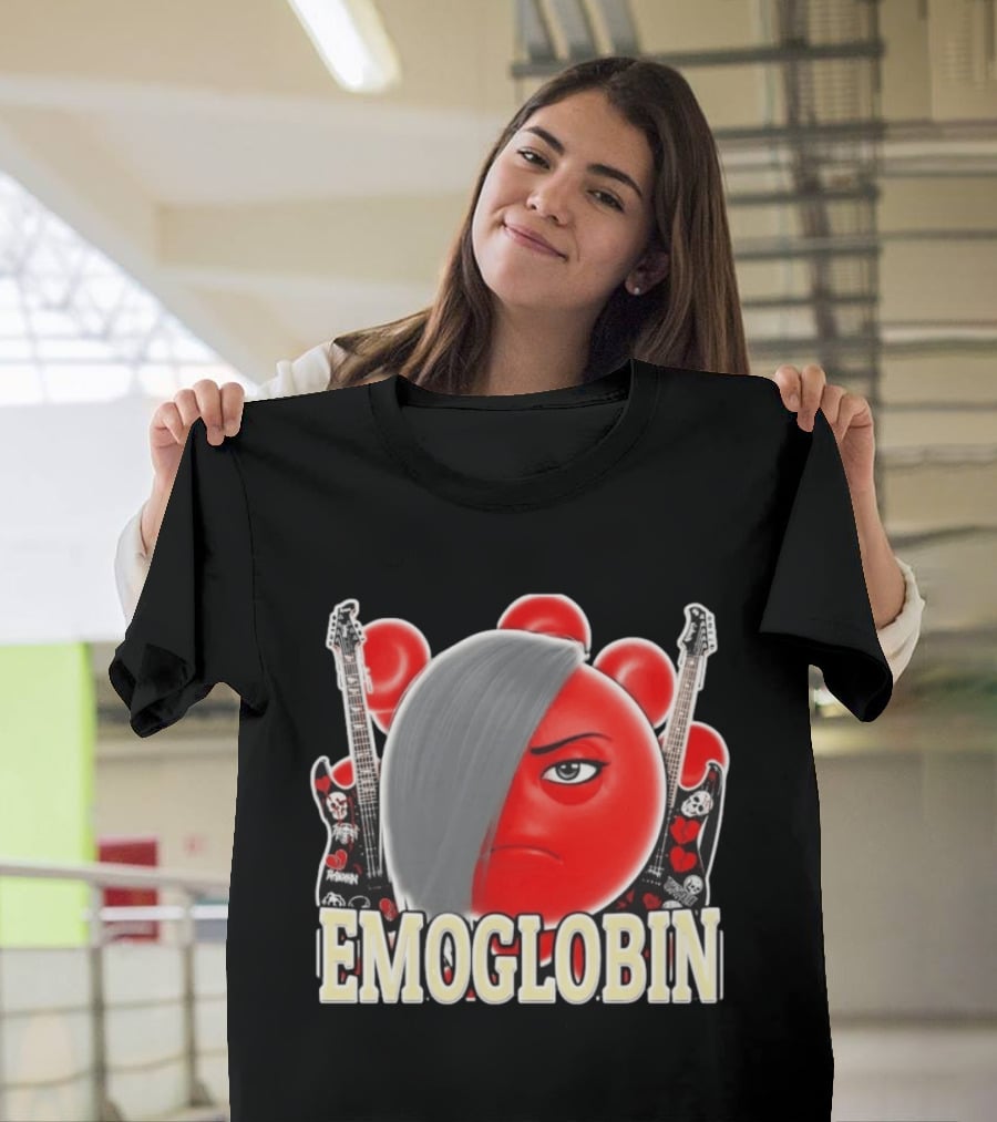 EMOGLOBIN Goblin Emoji With Emo Guitar T-Shirt