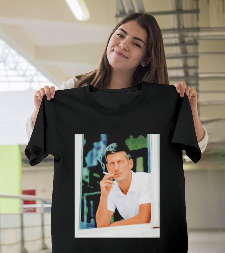 Novak Djokovic Smoking Tennis ATP Champion T-Shirt