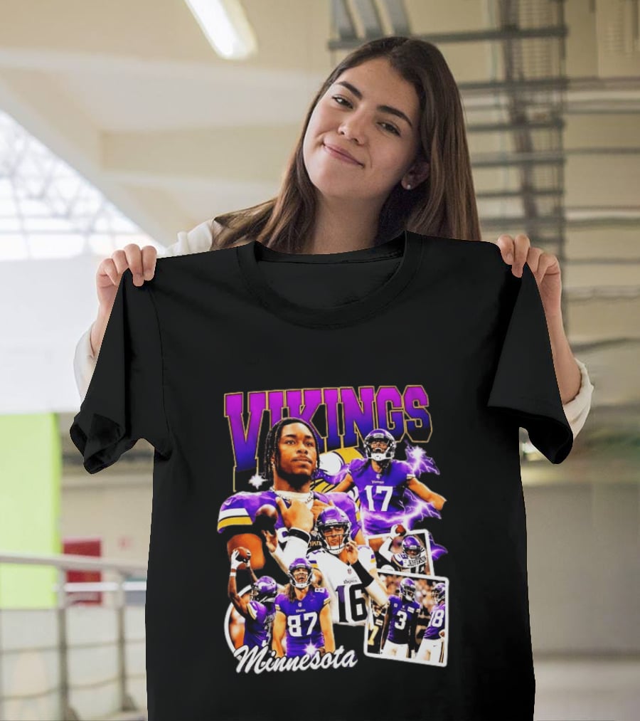 Fanatics Minnesota Vikings Notorious Justin Jefferson 87 83 16 17 Football T-Shirt