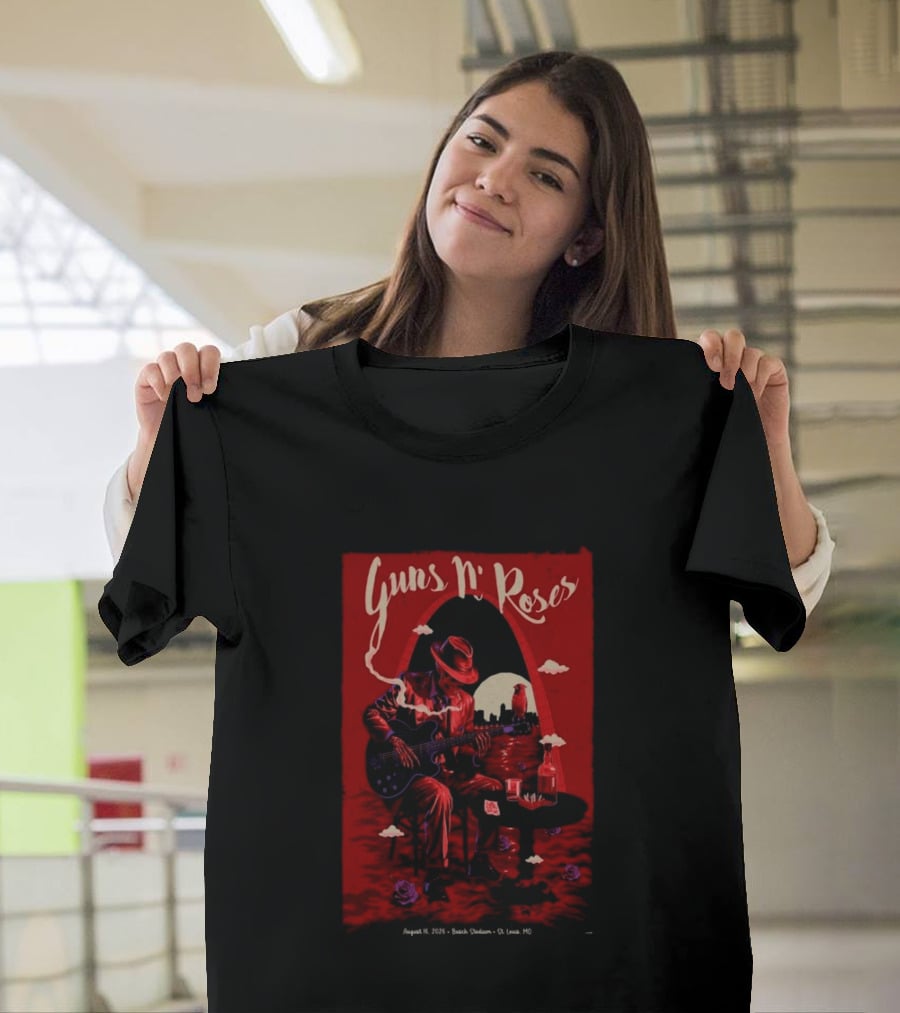 Guns N' Roses 2026 Busch Stadium August 16 St. Louis MO Tour T-Shirt