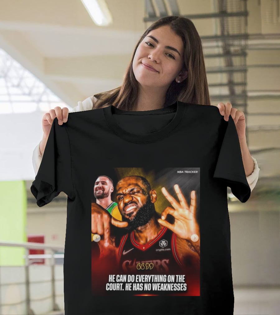 He Can Do Everything On The Court He Has No Weaknesses Crypto Lakers NBA Tracker T-Shirt