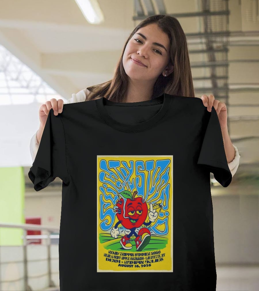 Slightly Stoopid Road Trippin Summer 2026 Apple Orchards LaFayette NY August 16 Dem Apples Bumpin Uglies T-Shirt