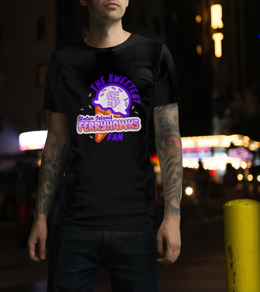 Staten Island Ferryhawks The Sweetest Fan Ice Cream Cone T-Shirt