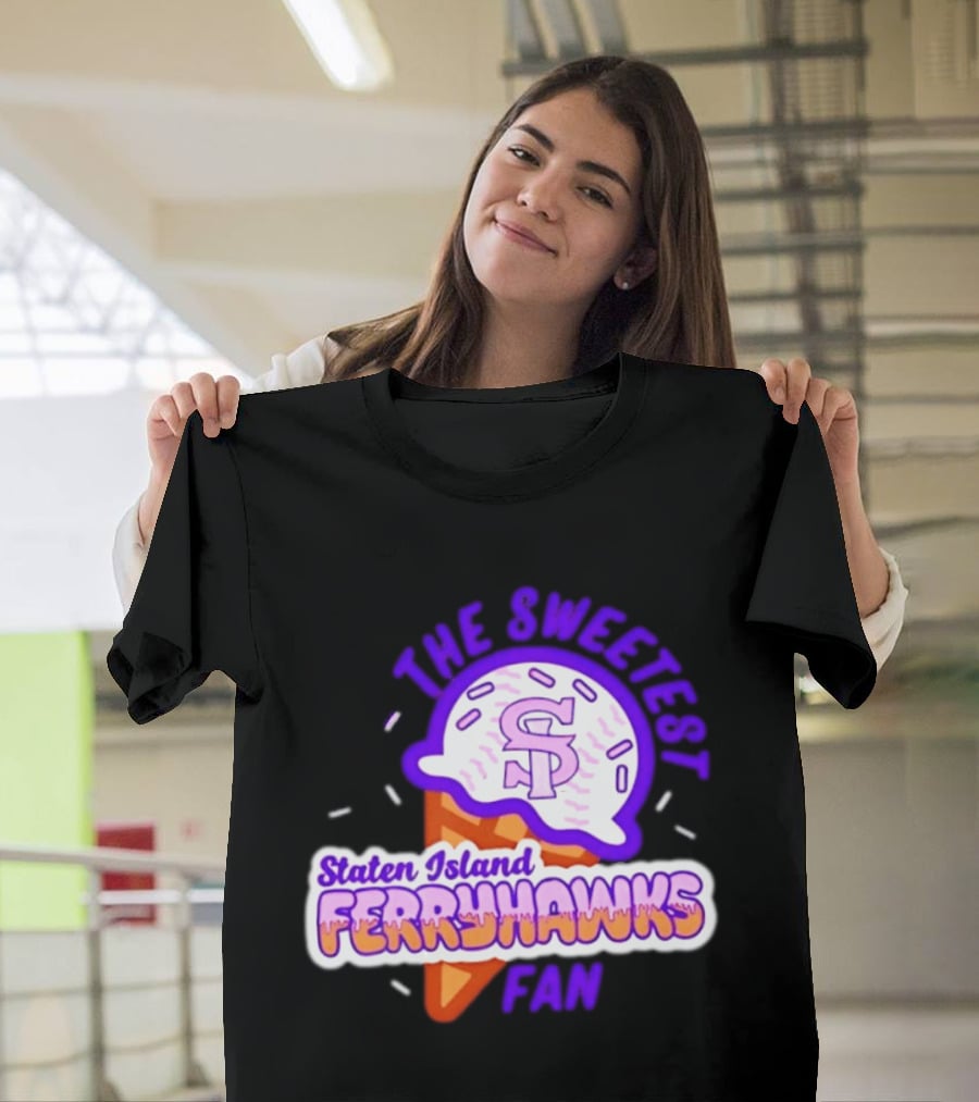 Staten Island Ferryhawks The Sweetest Fan Ice Cream Cone T-Shirt