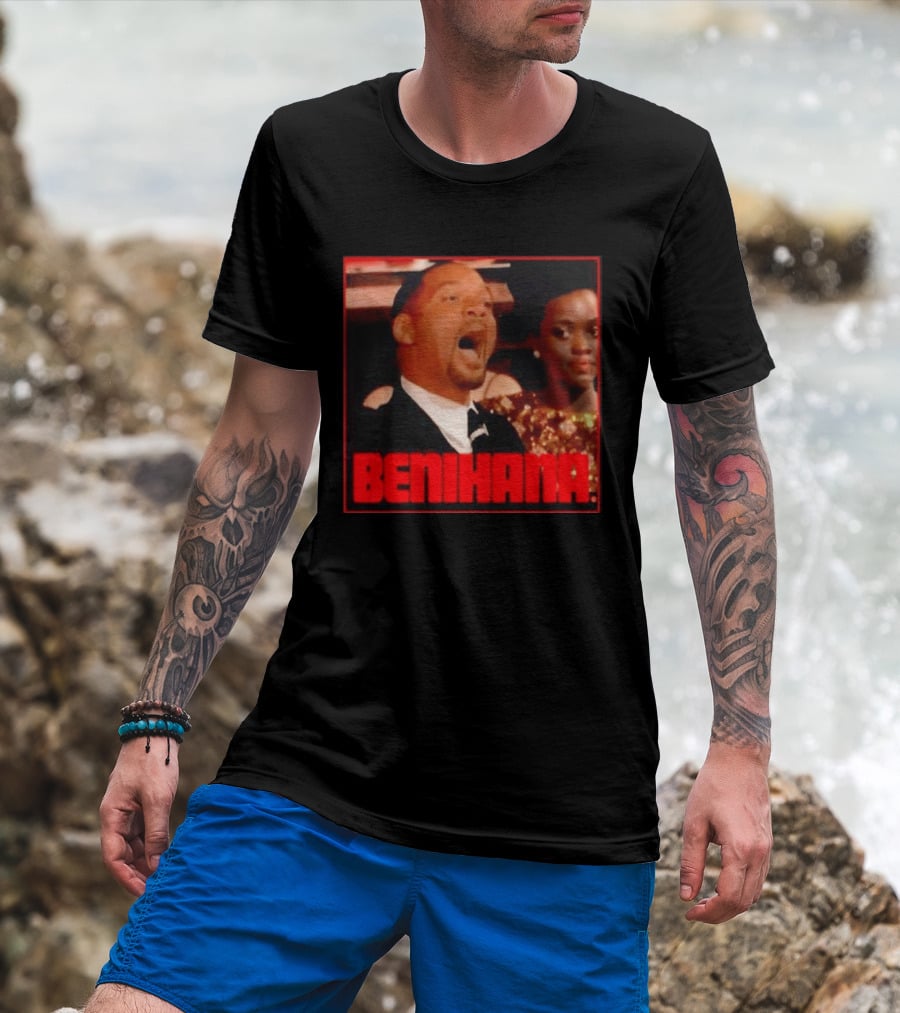 Benihana Will Smith Oscar 2022 Reaction Image T-Shirt