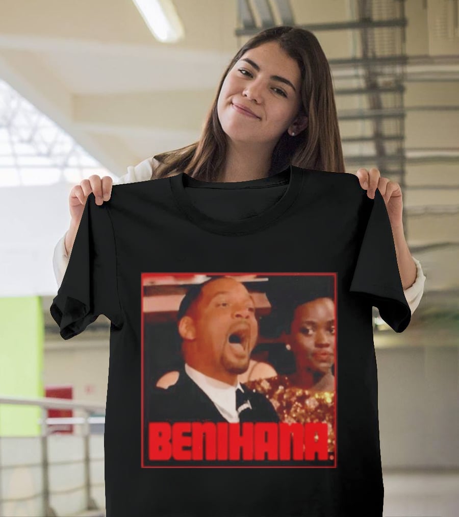 Benihana Will Smith Oscar 2022 Reaction Image T-Shirt