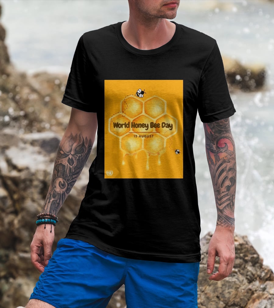 World Honey Bee Day 15 August Honeycomb T-Shirt