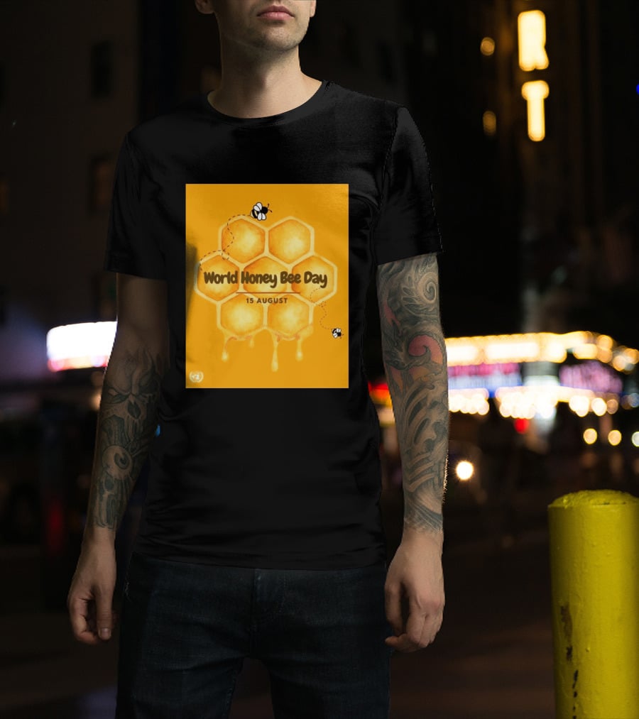 World Honey Bee Day 15 August Honeycomb T-Shirt
