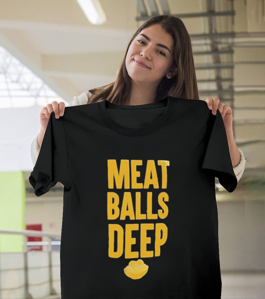 Meat Balls Deep Pasta Bowl Yellow T-Shirt