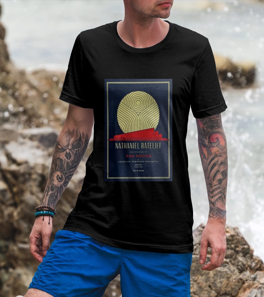 Nathaniel Rateliff Red Rocks Colorado Symphony Orchestra Special Guest Lucius 08.18.2026 T-Shirt