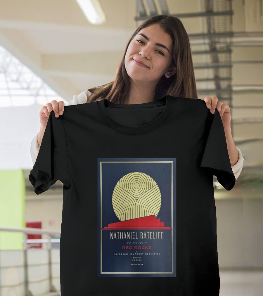 Nathaniel Rateliff Red Rocks Colorado Symphony Orchestra Special Guest Lucius 08.18.2026 T-Shirt