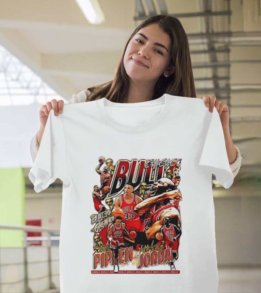Chicago Bull Machael Jordan X Scotie Pippen Build For Greatness T-Shirt