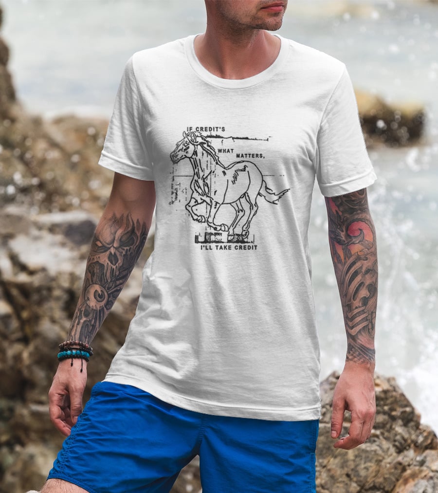 Hot Snakes Autimatic Midnight If Credit’s What Matters Horse T-Shirt