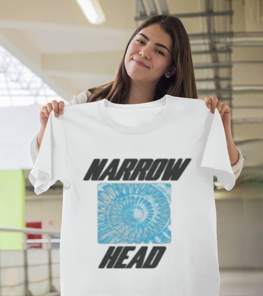 Narrow Head Blue Spiral Shell Tie Dye T-Shirt