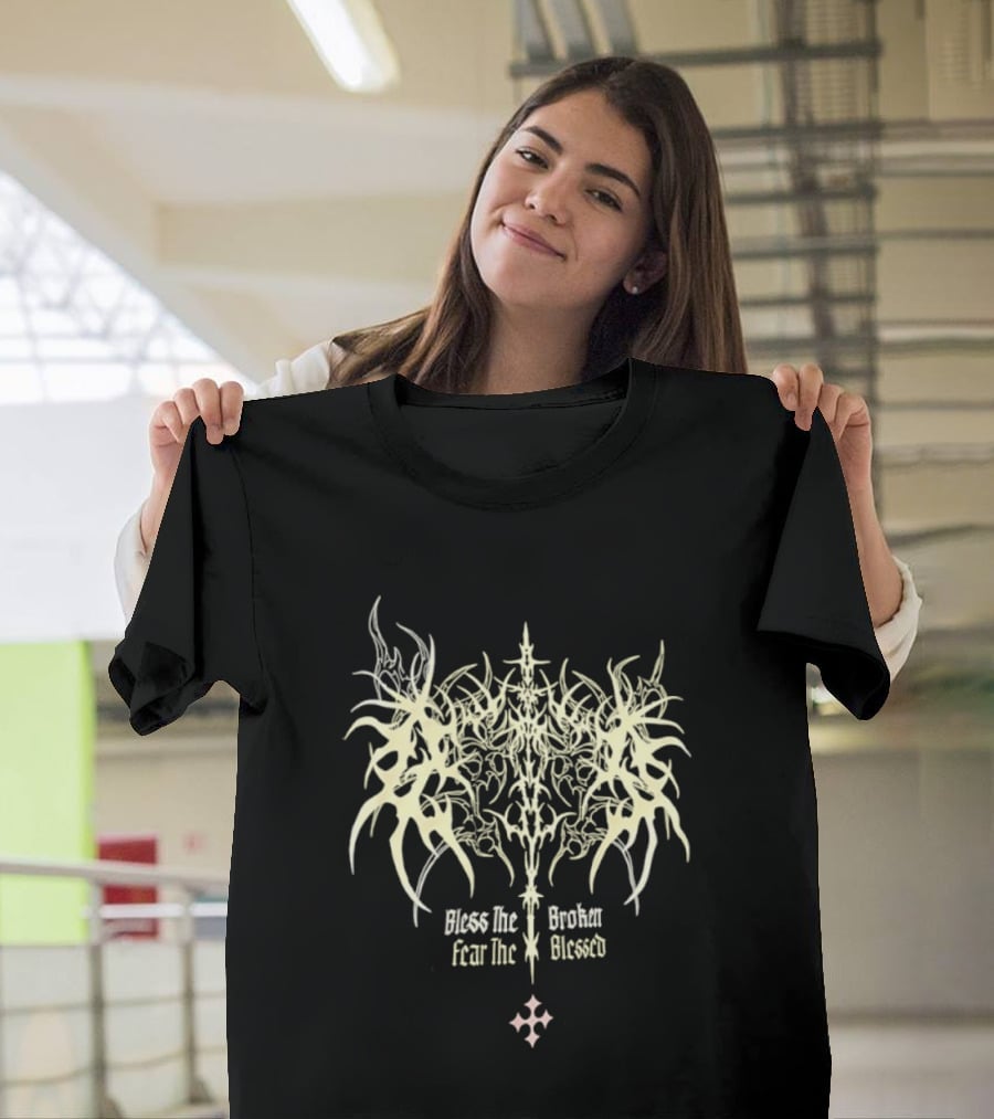 Bless The Broken Fear The Blessed Tribal Gothic Symbolism T-Shirt