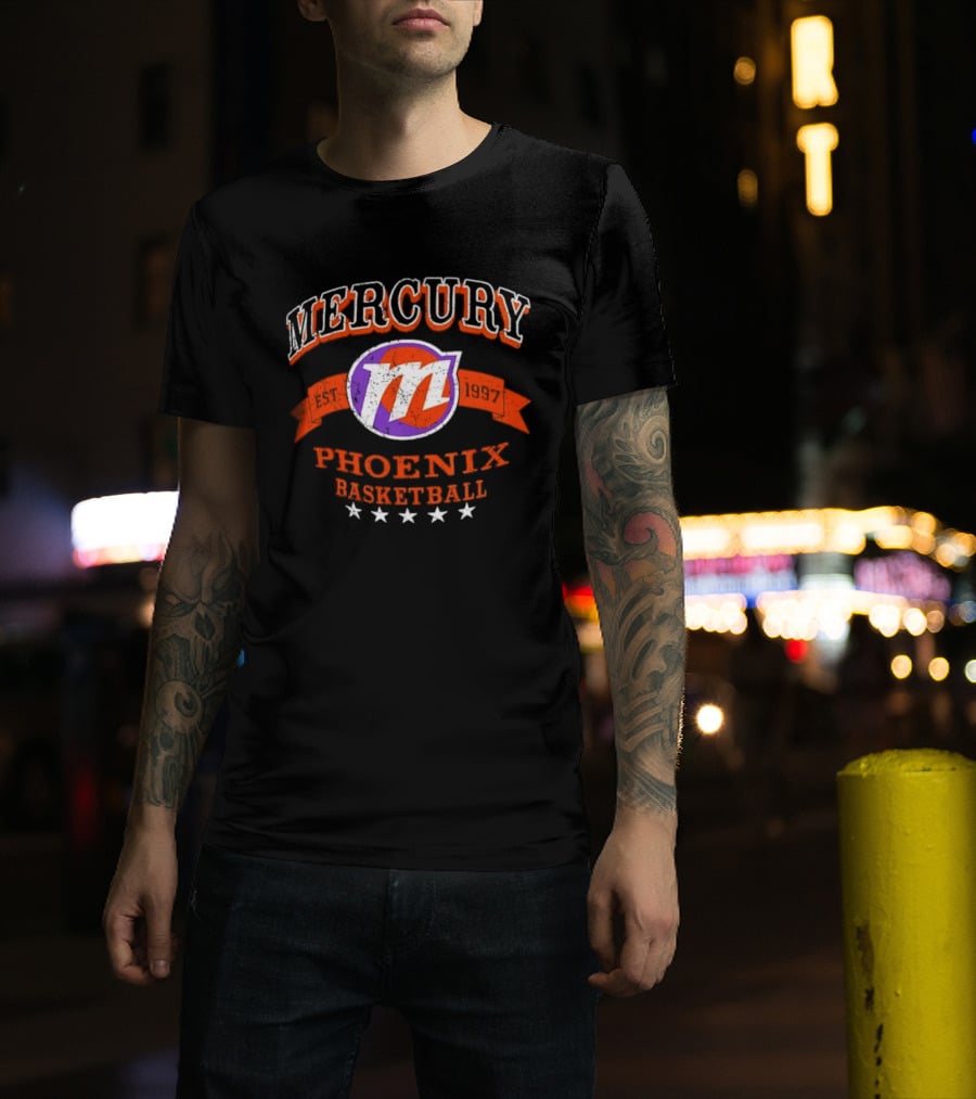 Phoenix Mercury Est 1997 Basketball Distressed T-Shirt