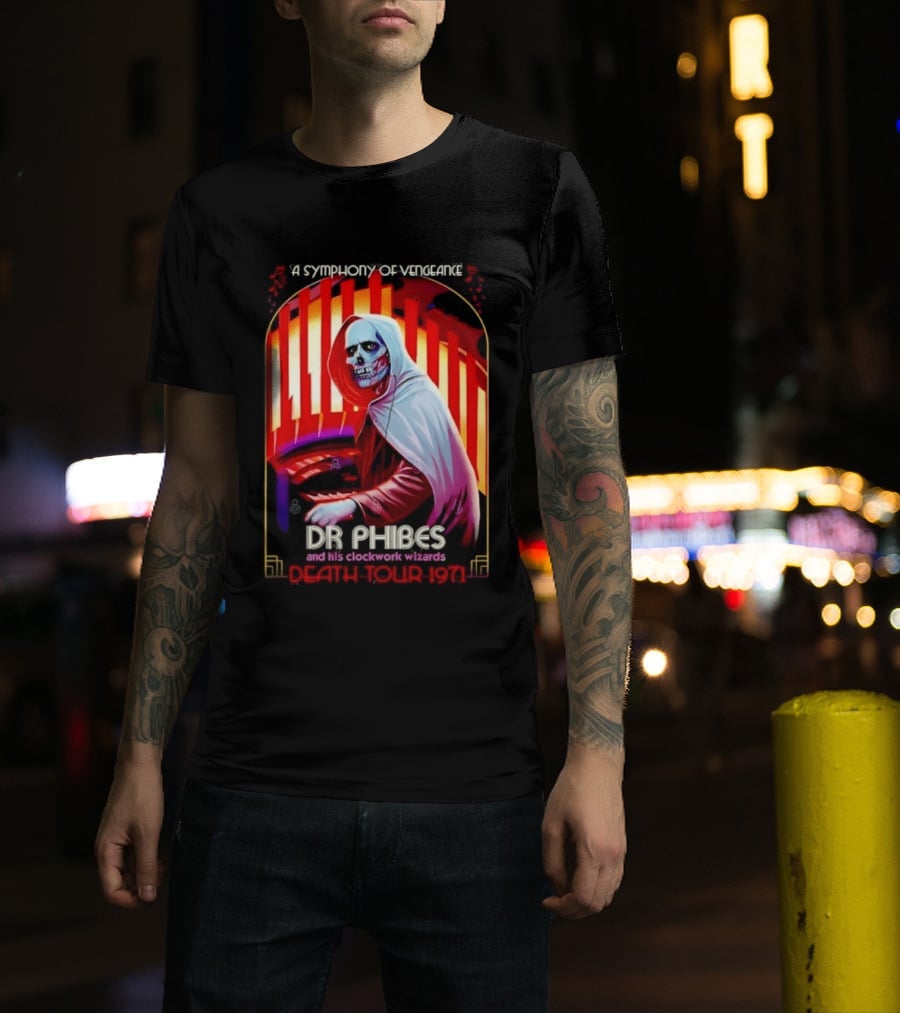 Dr Phibes And His Work Wizards A Symphony Of Vengeance Death Tour 1971 T-Shirt