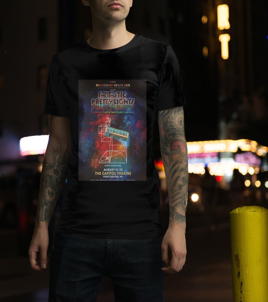 ML Soundship Space Bus Fantastic Pretty Lights Prismatic Fleet Cosmic Caravan Albums Release Tour August 21 23 The Capitol Theatre Port Chester NY T-Shirt