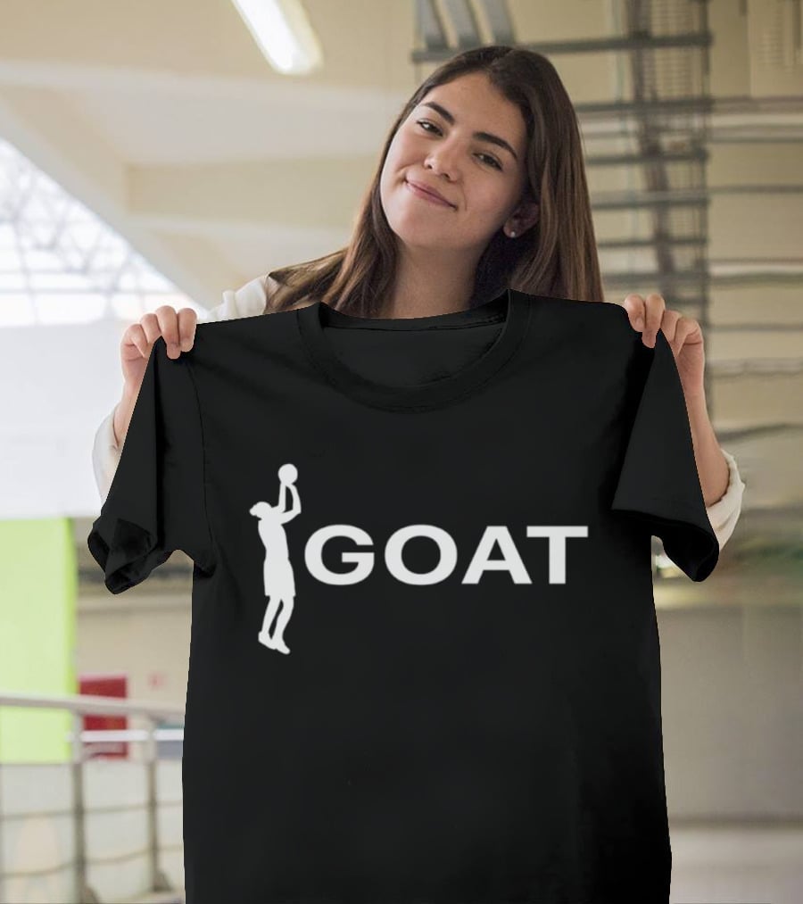 GOAT Basketball Player Jump Shot Silhouette Greatest Of All Time T-Shirt