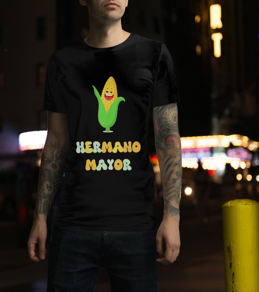 Hermano Mayor Corn With Smiling Vegetable Face T-Shirt