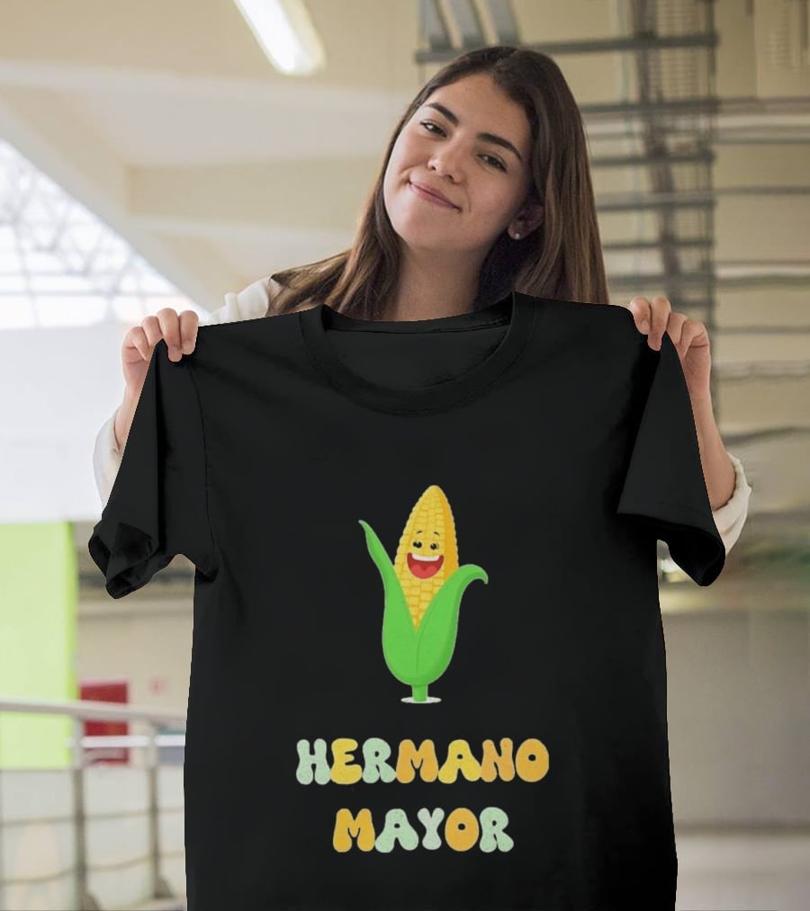 Hermano Mayor Corn With Smiling Vegetable Face T-Shirt