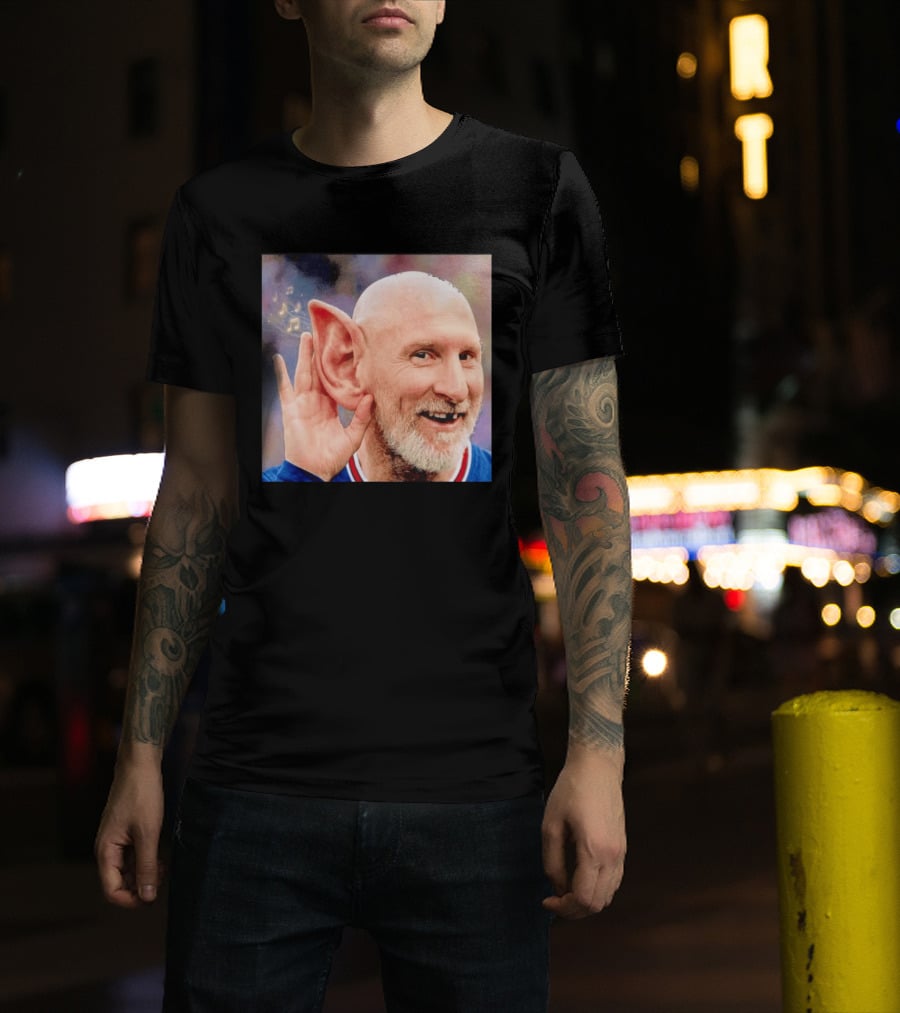 Lionel Messi Elf Meme Pessi Big Ear Music Notes Bald Man T-Shirt