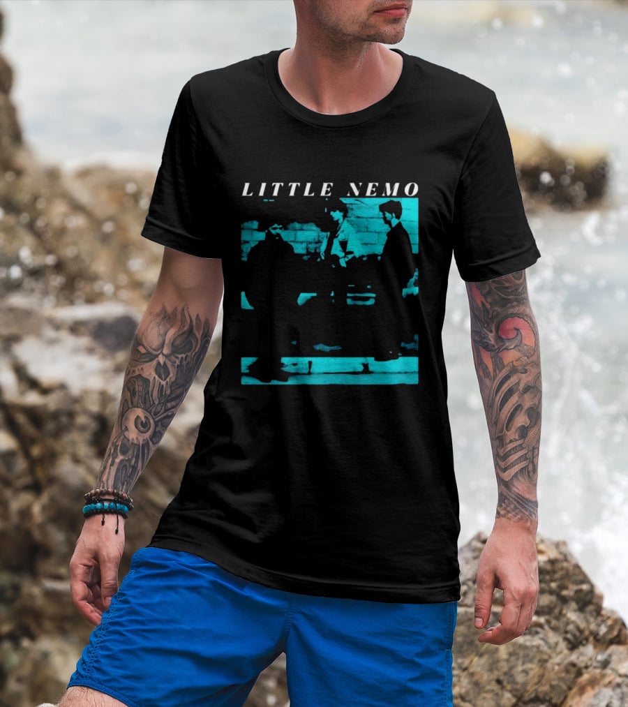 Little Nemo Post Punk Alternative Rock Band Aqua Blue Distressed T-Shirt