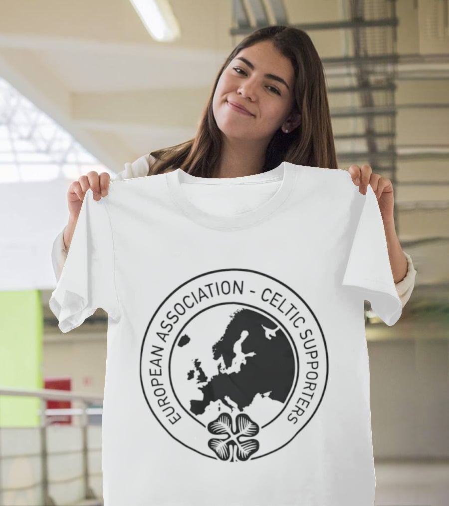 European Association Celtic Supporters Football Fans Map T-Shirt