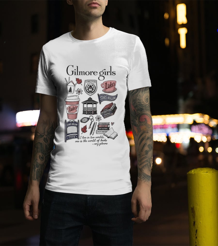 Gilmore Girls Chilton Luke's Stars Hollow Yale Rory Quote Illustrations T-Shirt
