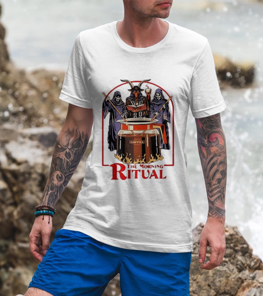 Ritual Coffee Grim Reaper Satanic Morning T-Shirt