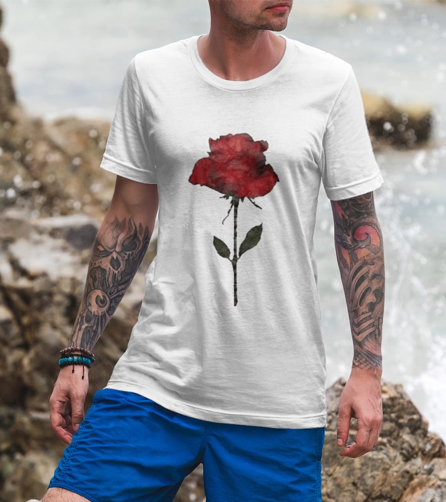 Original CORTIS Seonghyeon Acne Studios Women's Red Rose 2026 T-Shirt