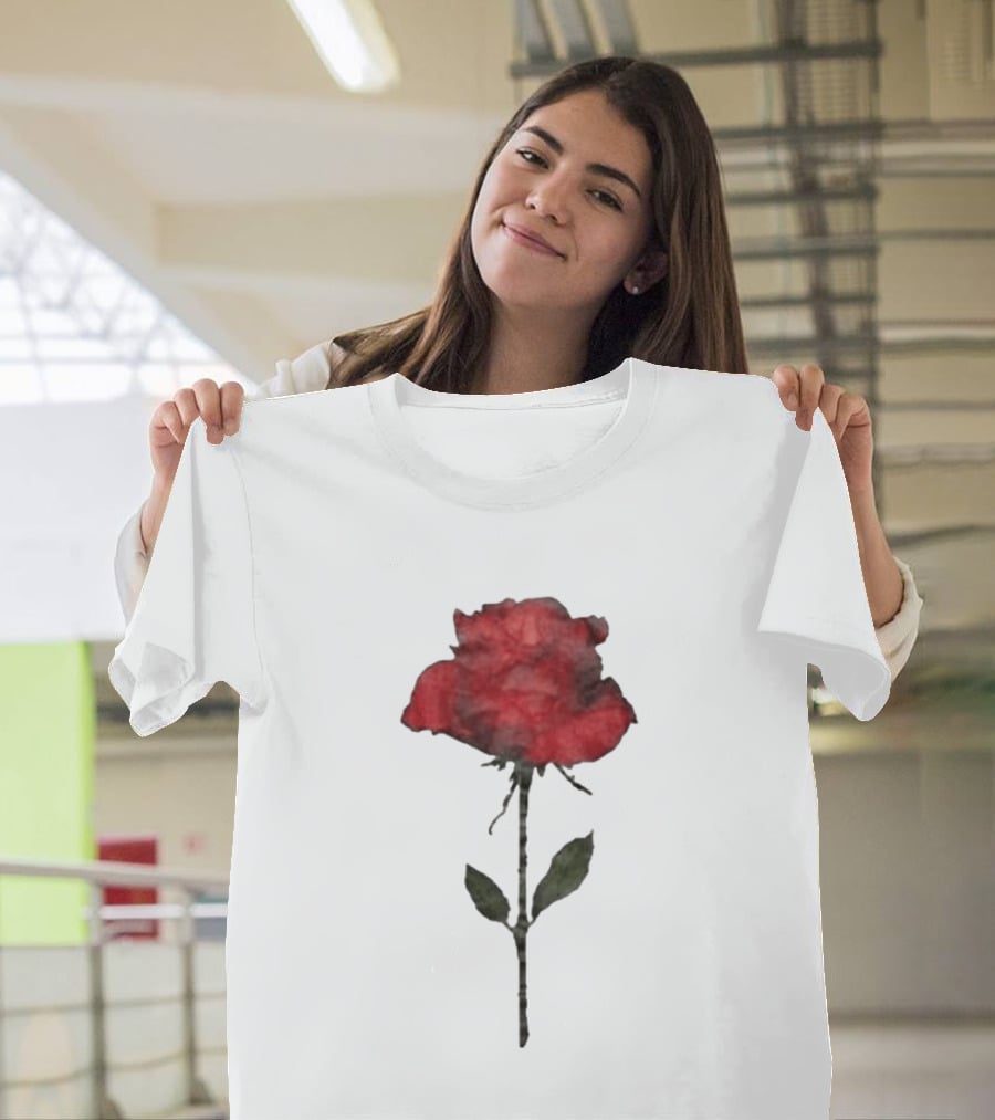 Original CORTIS Seonghyeon Acne Studios Women's Red Rose 2026 T-Shirt