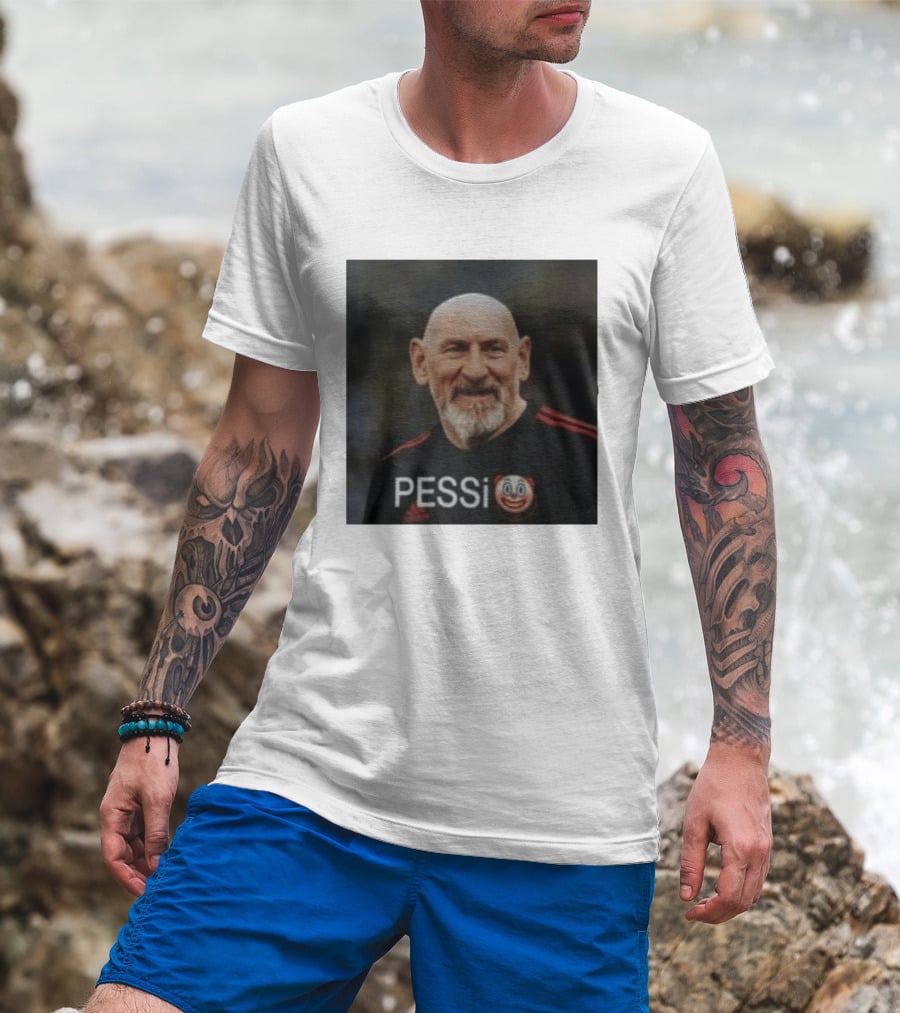 Pessi Clown Meme With AC Milan Jersey Featuring Bald Elderly Man T-Shirt