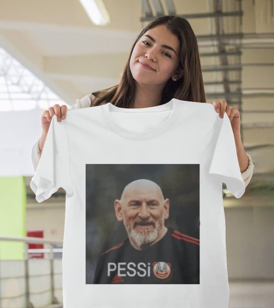 Pessi Clown Meme With AC Milan Jersey Featuring Bald Elderly Man T-Shirt