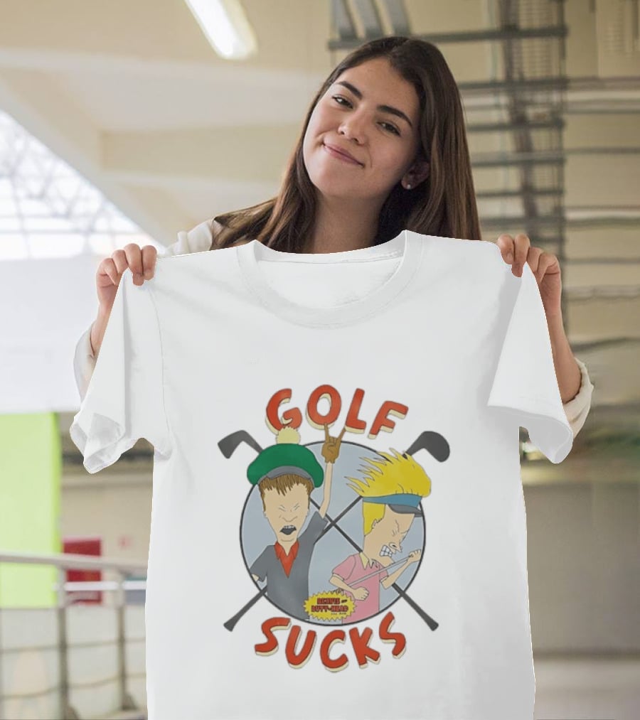 Beavis And Butt Head Golf Sucks 90s Cartoon T-Shirt