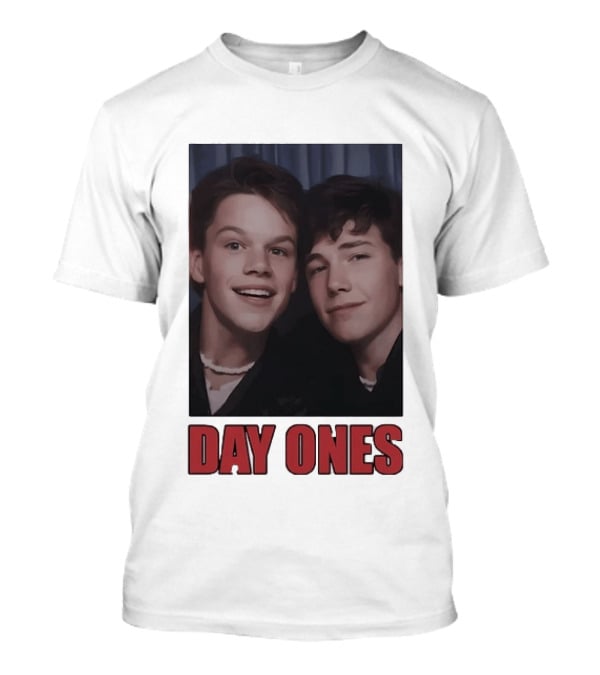 Ben Affleck Matt Damon Day Ones Friends Photobooth Nostalgia T-Shirt