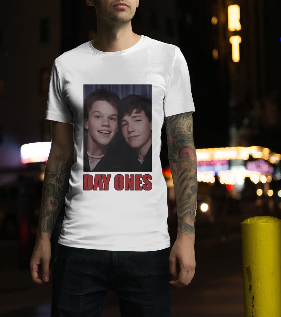 Ben Affleck Matt Damon Day Ones Friends Photobooth Nostalgia T-Shirt