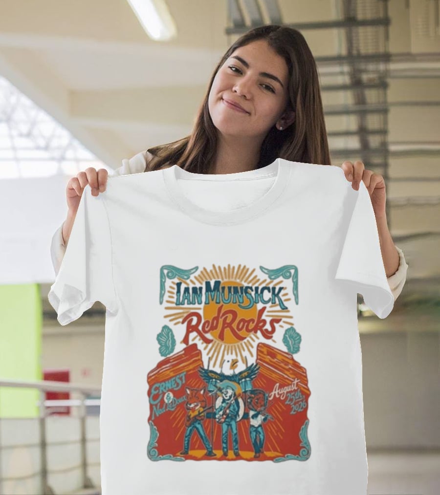 Ian Munsick Red Rocks August 25th 2026 Ernest Ned LeDoux T-Shirt