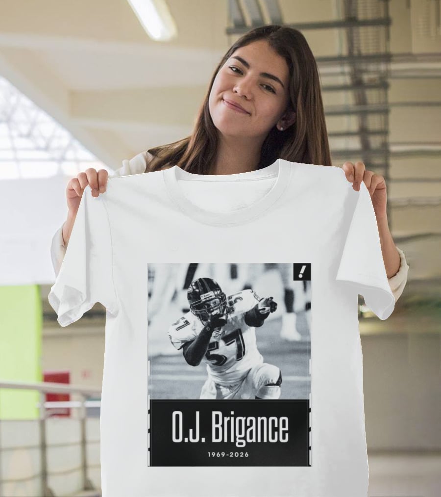 O.J. Brigance 1969 2026 Football Player Memoriam T-Shirt
