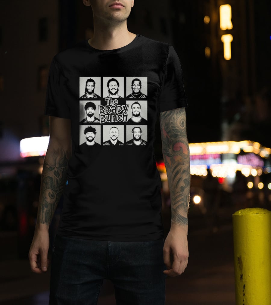 Buffalo Bills The Brady Bunch Football Players Grayscale Collage T-Shirt