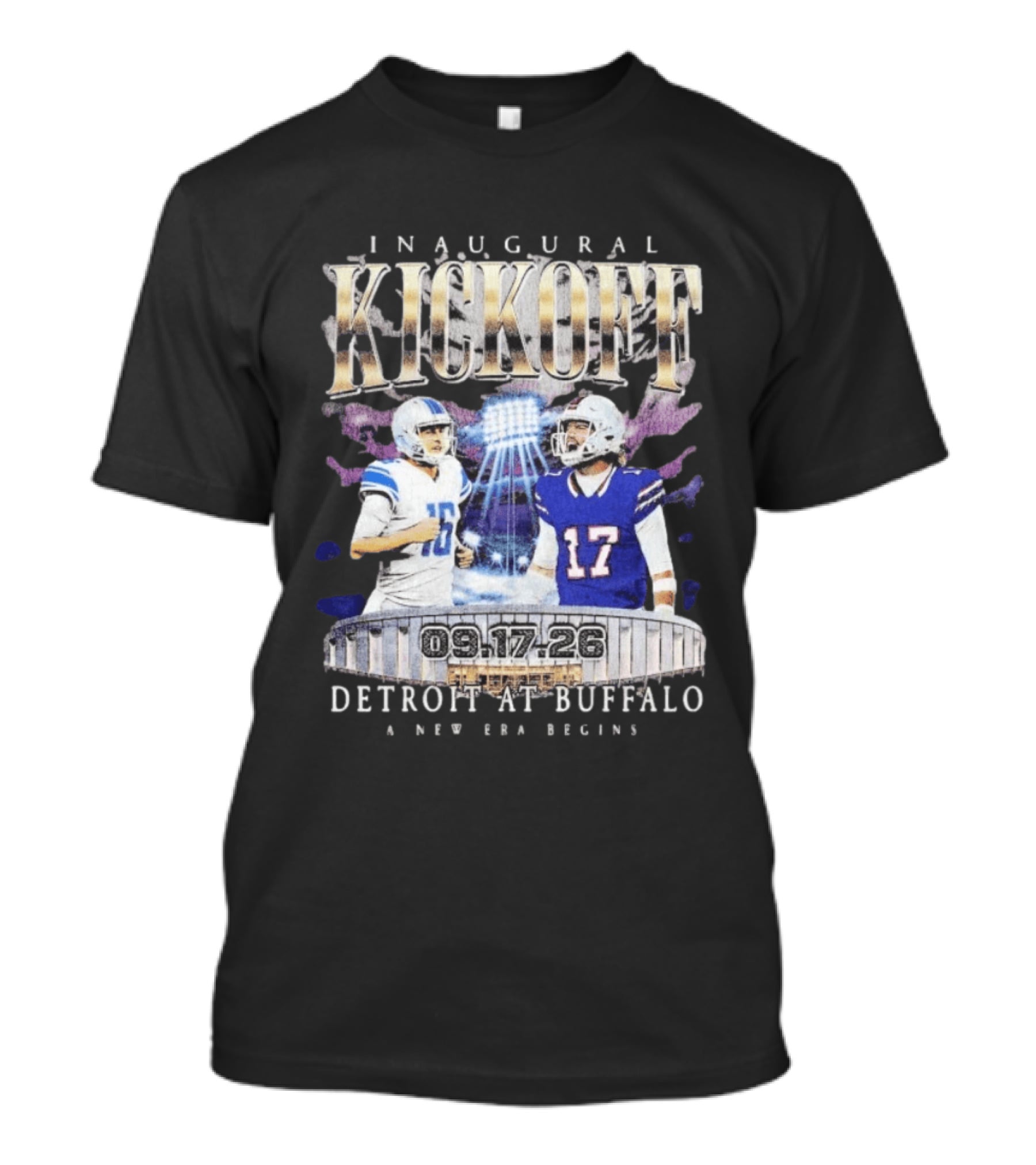Inaugural Kickoff Detroit At Buffalo 09.17.26 A New Era Begins T-Shirt