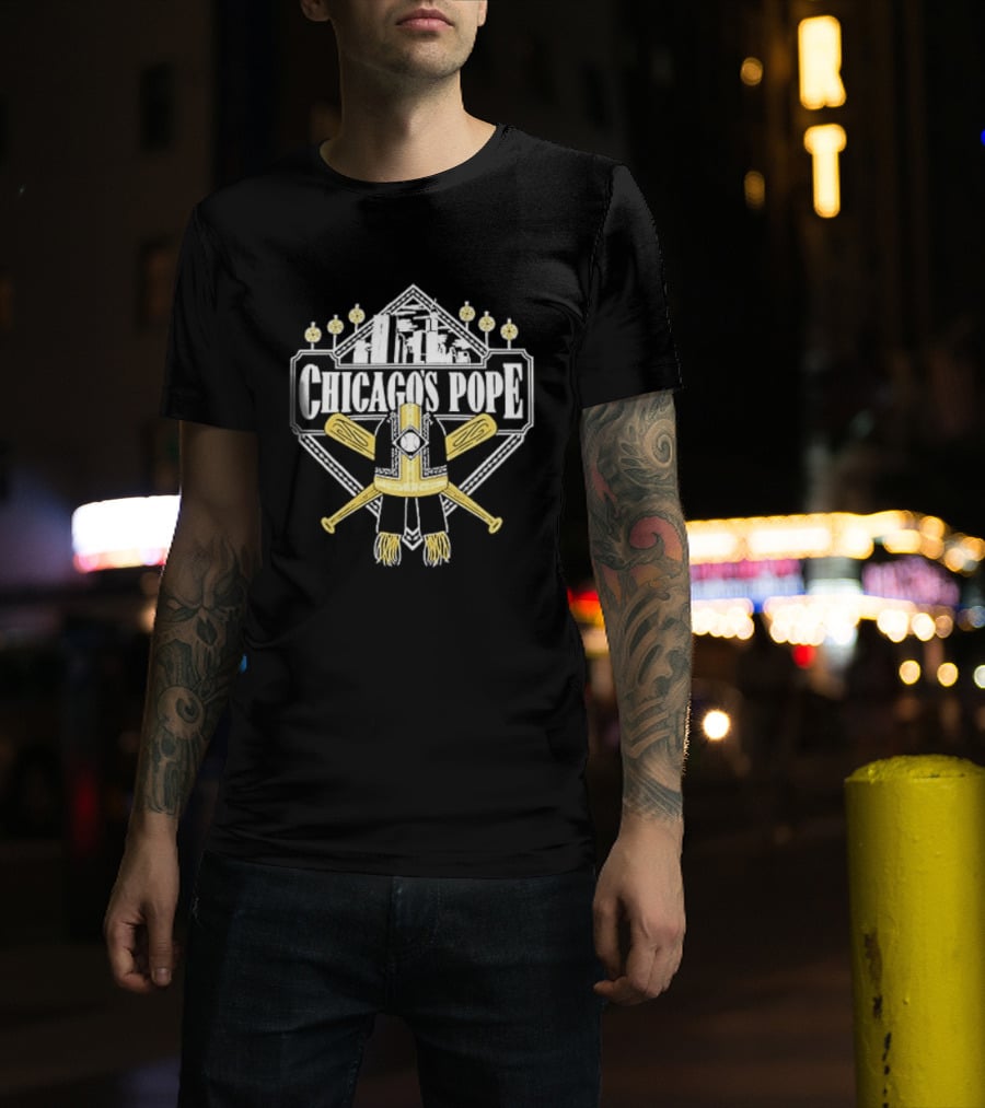 Chicago White Sox Chicago's Pope Baseball Crossed Bats T-Shirt