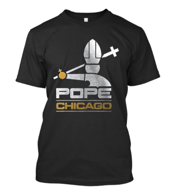 Chicago White Sox Pope Chicago Silver Cross Baseball T-Shirt